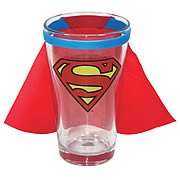 Superman DC Comics Chest Logo Caped Pint Glass